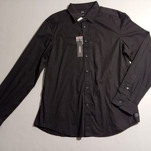 Diesel Mens Shirt Extra-Large Black Slim Fit Button Down Long Sleeve Button